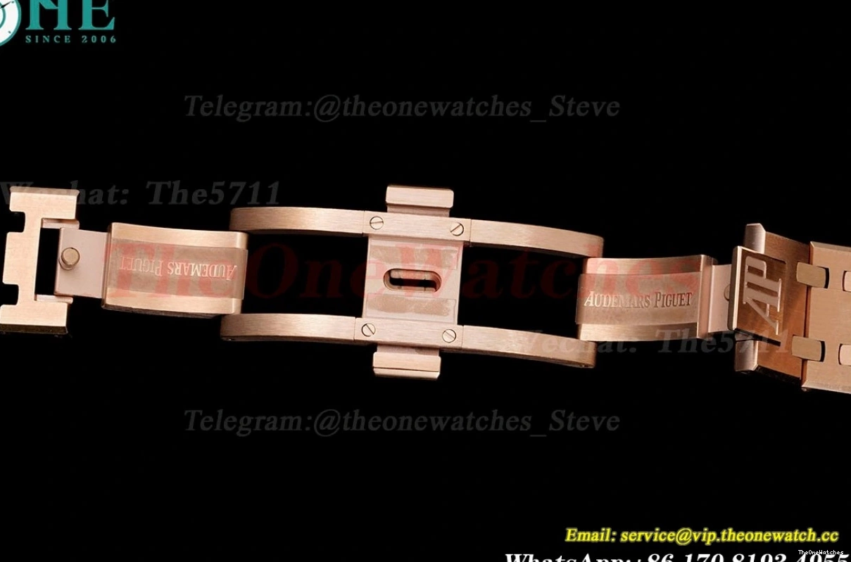 Oak Qtz Ladies RG JJF Swiss 33mm Diamond Grey RG Royal 0405